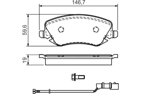 Bosch Σετ τακάκια, Δισκόφρενα - 0 986 424 679