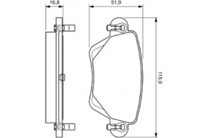 Bosch Σετ τακάκια, Δισκόφρενα - 0 986 494 046