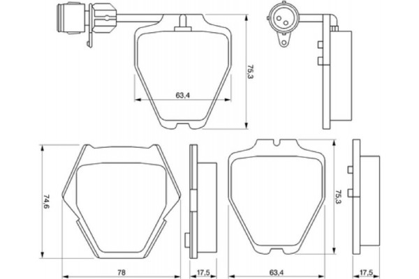 Bosch Σετ τακάκια, Δισκόφρενα - 0 986 424 689
