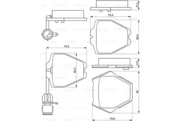 Bosch Σετ τακάκια, Δισκόφρενα - 0 986 424 689