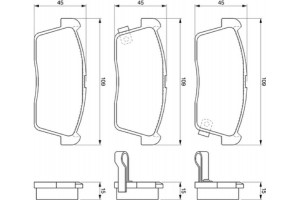 Bosch Σετ τακάκια, Δισκόφρενα - 0 986 424 695