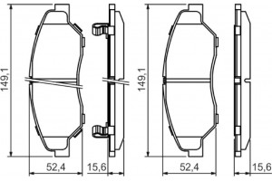 Bosch Σετ τακάκια, Δισκόφρενα - 0 986 424 696