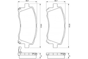 Bosch Σετ τακάκια, Δισκόφρενα - 0 986 424 700