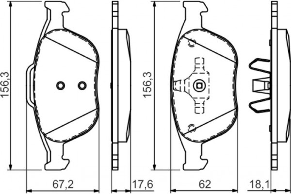 Bosch Σετ τακάκια, Δισκόφρενα - 0 986 424 701