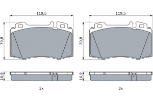 Bosch Σετ τακάκια, Δισκόφρενα - 0 986 424 705