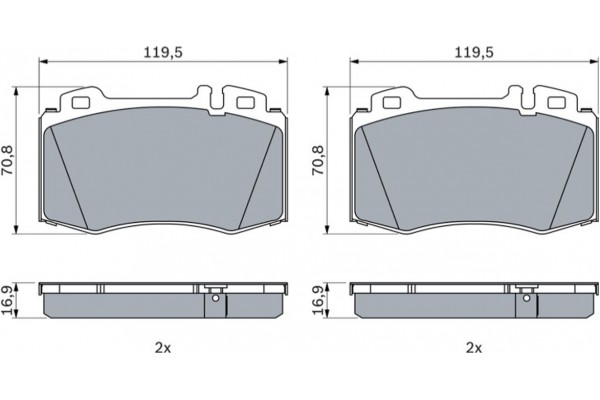 Bosch Σετ τακάκια, Δισκόφρενα - 0 986 424 705