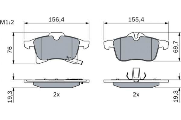 Bosch Σετ τακάκια, Δισκόφρενα - 0 986 424 707