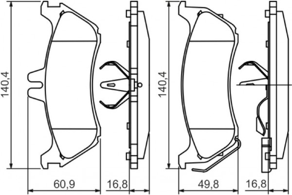 Bosch Σετ τακάκια, Δισκόφρενα - 0 986 424 708