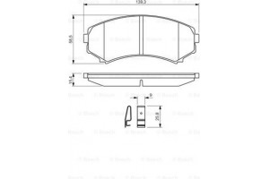 Bosch Σετ τακάκια, Δισκόφρενα - 0 986 424 709