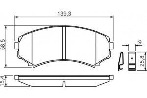 Bosch Σετ τακάκια, Δισκόφρενα - 0 986 424 709