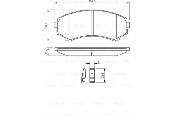 Bosch Σετ τακάκια, Δισκόφρενα - 0 986 424 709