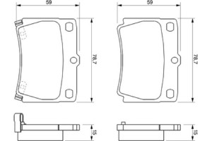Bosch Σετ τακάκια, Δισκόφρενα - 0 986 424 711