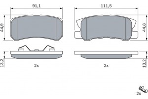 Bosch Σετ τακάκια, Δισκόφρενα - 0 986 424 717