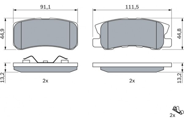 Bosch Σετ τακάκια, Δισκόφρενα - 0 986 424 717