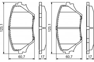 Bosch Σετ τακάκια, Δισκόφρενα - 0 986 424 719