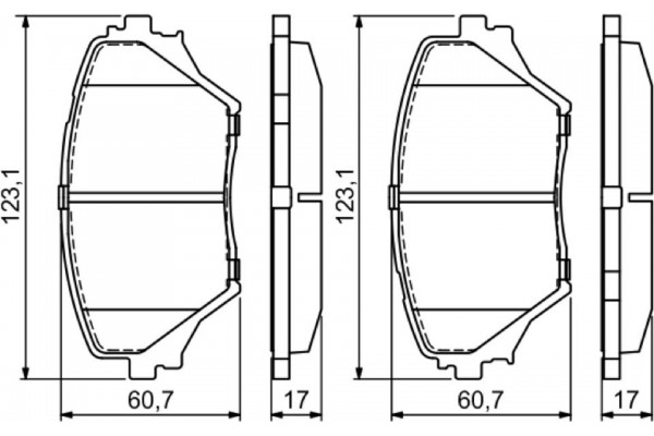 Bosch Σετ τακάκια, Δισκόφρενα - 0 986 424 719