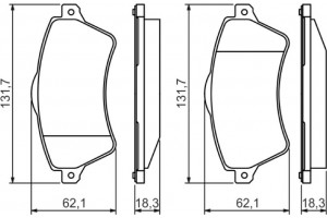 Bosch Σετ τακάκια, Δισκόφρενα - 0 986 424 721
