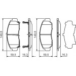 Bosch Σετ τακάκια, Δισκόφρενα - 0 986 424 722