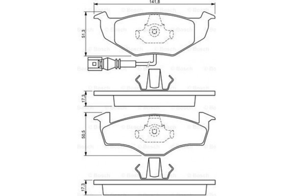 Bosch Σετ τακάκια, Δισκόφρενα - 0 986 424 723