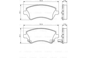 Bosch Σετ τακάκια, Δισκόφρενα - 0 986 424 735