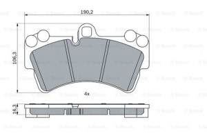 Bosch Σετ τακάκια, Δισκόφρενα - 0 986 424 739