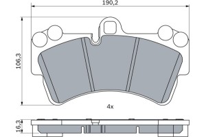 Bosch Σετ τακάκια, Δισκόφρενα - 0 986 424 739