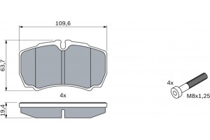 Bosch Σετ τακάκια, Δισκόφρενα - 0 986 424 750