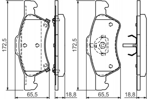 Bosch Σετ τακάκια, Δισκόφρενα - 0 986 424 765