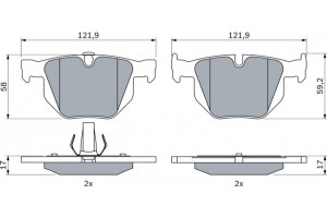 Bosch Σετ τακάκια, Δισκόφρενα - 0 986 424 766