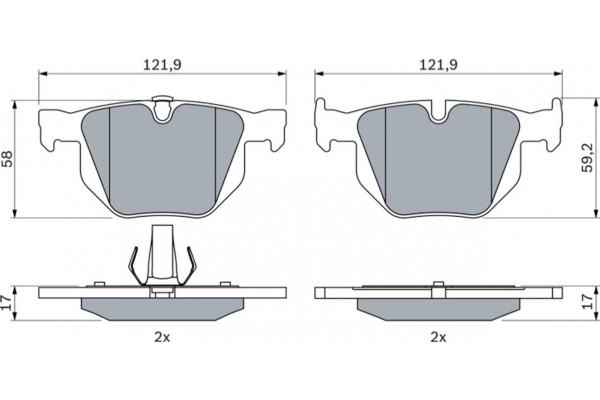 Bosch Σετ τακάκια, Δισκόφρενα - 0 986 424 766