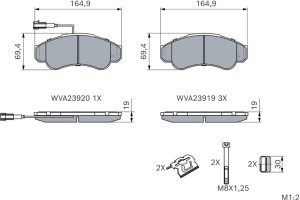 Bosch Σετ τακάκια, Δισκόφρενα - 0 986 424 769