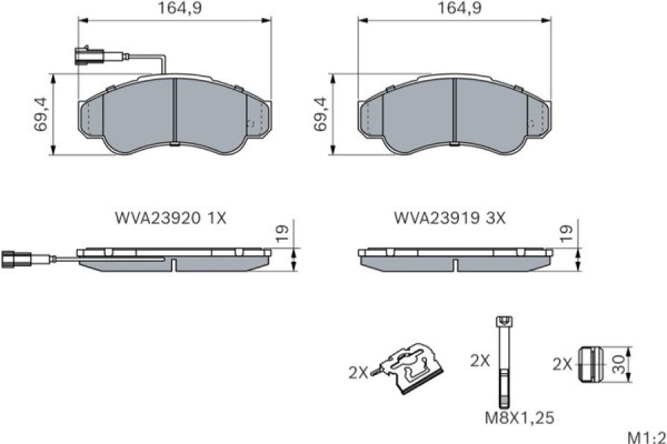 Bosch Σετ τακάκια, Δισκόφρενα - 0 986 424 769