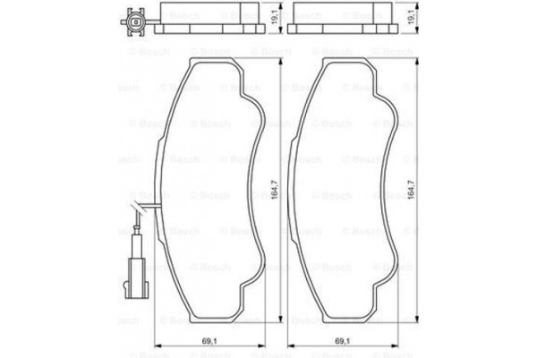 Bosch Σετ τακάκια, Δισκόφρενα - 0 986 424 769