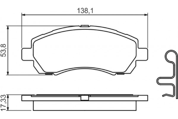 Bosch Σετ τακάκια, Δισκόφρενα - 0 986 424 770