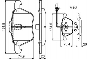 Bosch Σετ τακάκια, Δισκόφρενα - 0 986 424 777