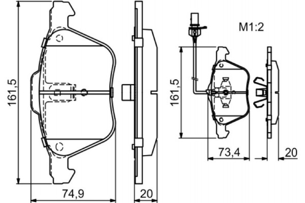 Bosch Σετ τακάκια, Δισκόφρενα - 0 986 424 777