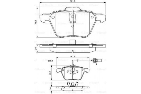 Bosch Σετ τακάκια, Δισκόφρενα - 0 986 424 777