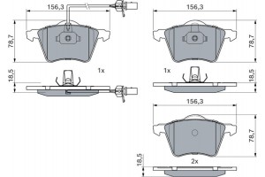 Bosch Σετ τακάκια, Δισκόφρενα - 0 986 424 780