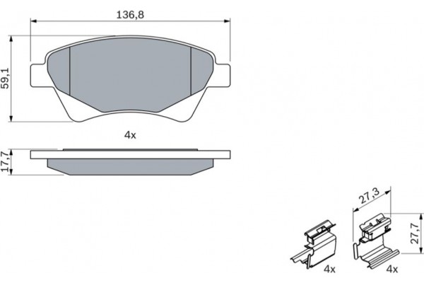 Bosch Σετ τακάκια, Δισκόφρενα - 0 986 424 785