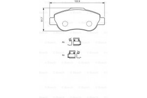Bosch Σετ τακάκια, Δισκόφρενα - 0 986 424 786