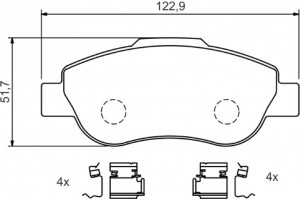 Bosch Σετ τακάκια, Δισκόφρενα - 0 986 424 786