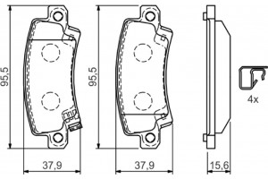 Bosch Σετ τακάκια, Δισκόφρενα - 0 986 424 790