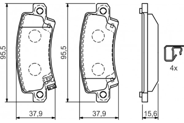 Bosch Σετ τακάκια, Δισκόφρενα - 0 986 424 790