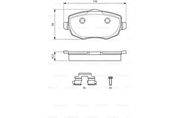 Bosch Σετ τακάκια, Δισκόφρενα - 0 986 424 792