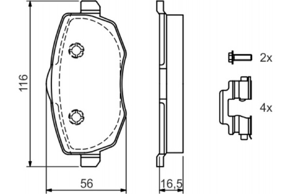 Bosch Σετ τακάκια, Δισκόφρενα - 0 986 424 792