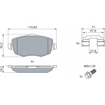 Bosch Σετ τακάκια, Δισκόφρενα - 0 986 424 793
