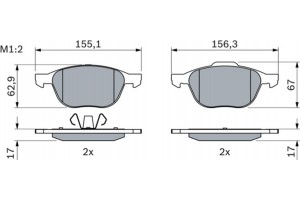 Bosch Σετ τακάκια, Δισκόφρενα - 0 986 424 794