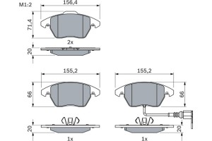 Bosch Σετ τακάκια, Δισκόφρενα - 0 986 424 797