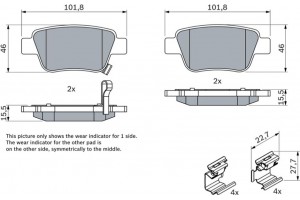 Bosch Σετ τακάκια, Δισκόφρενα - 0 986 424 798