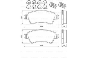 Bosch Σετ τακάκια, Δισκόφρενα - 0 986 424 801